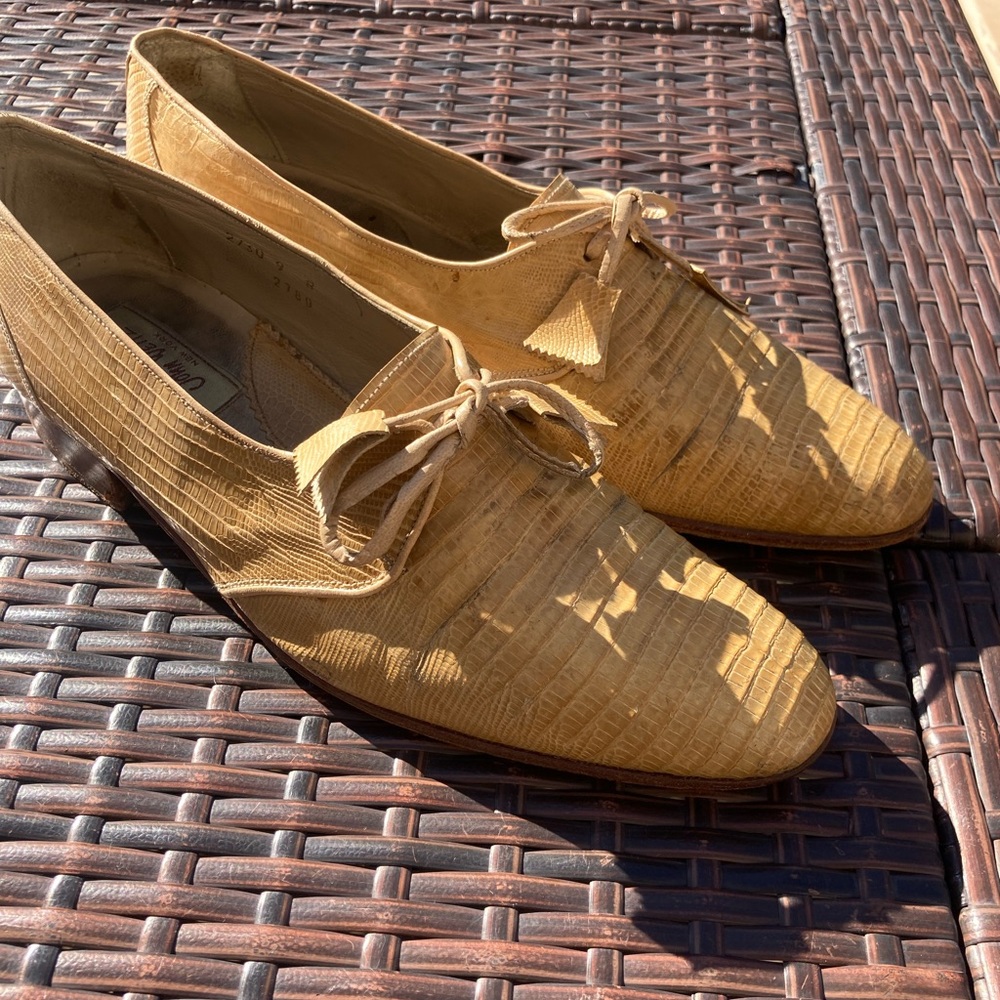 John  Mens   Elegant Tan yellow dress Shoes